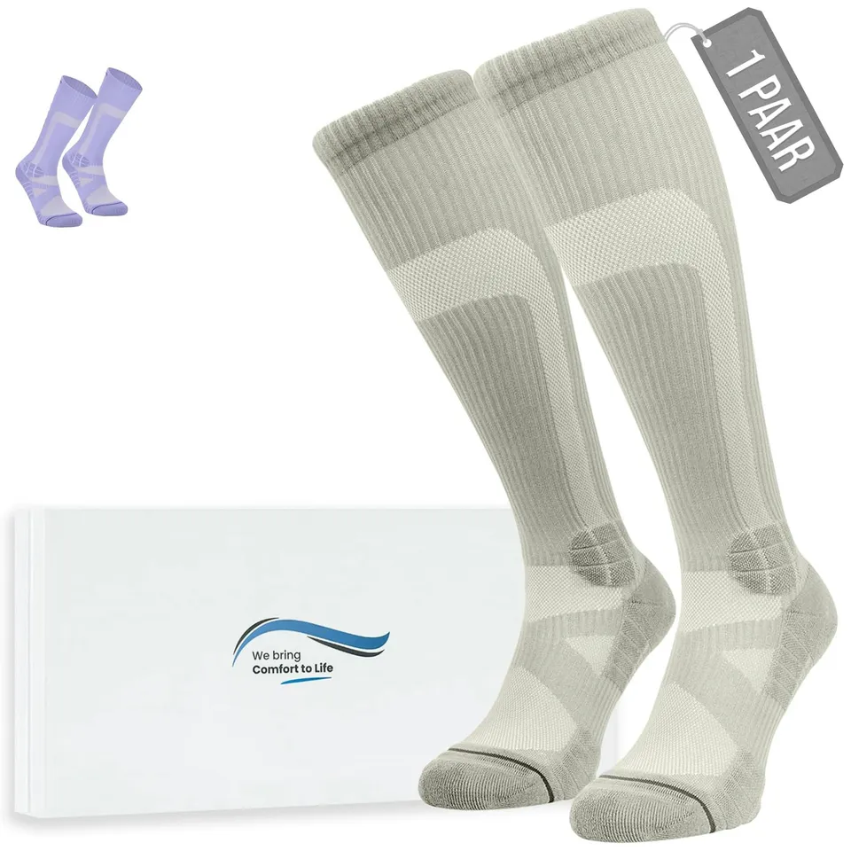 360 RELIEF Medical Compression Socks Stützstrümpfe 1Paar Grau