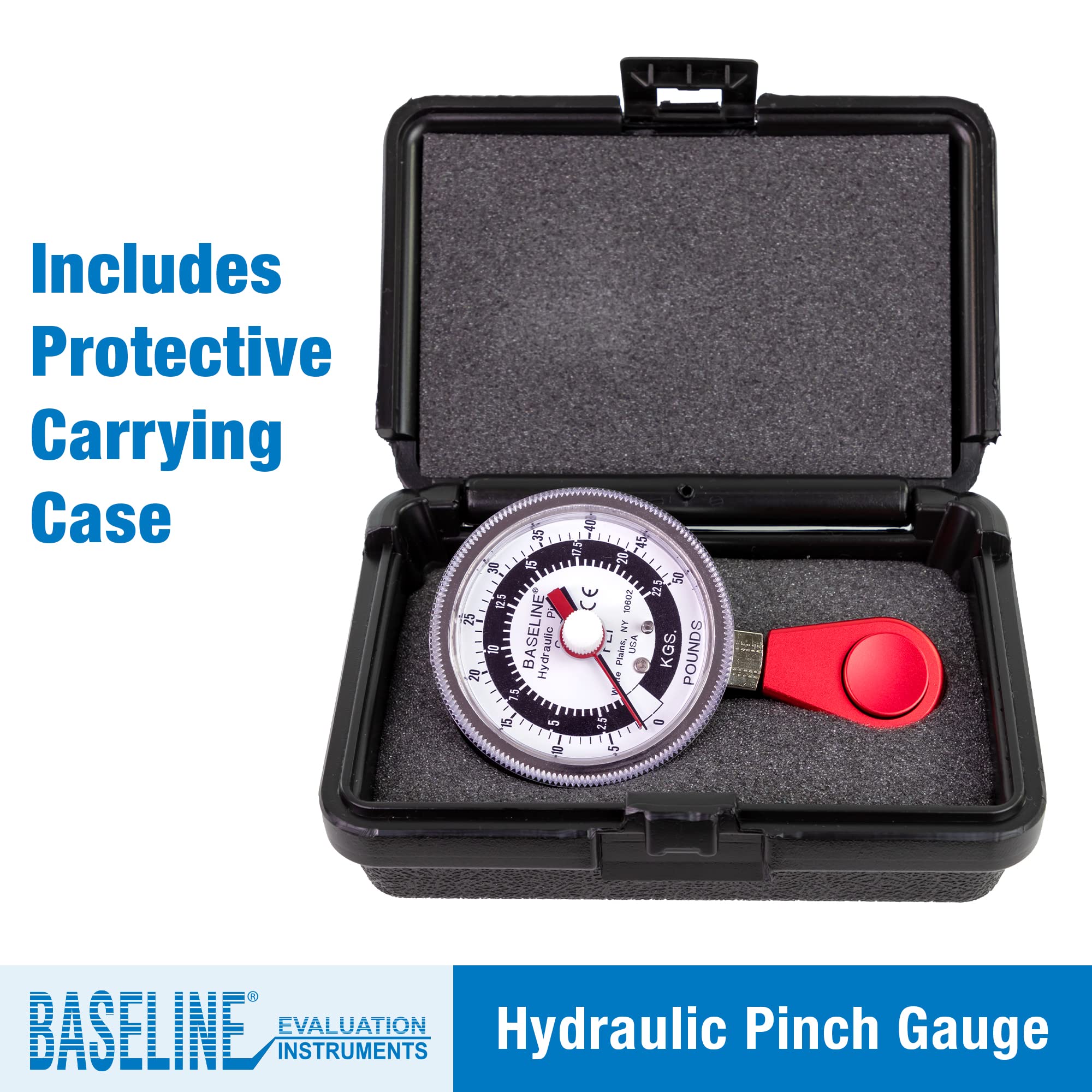 CanDo Baseline Pinch Gauge LiTE 50 lb analog