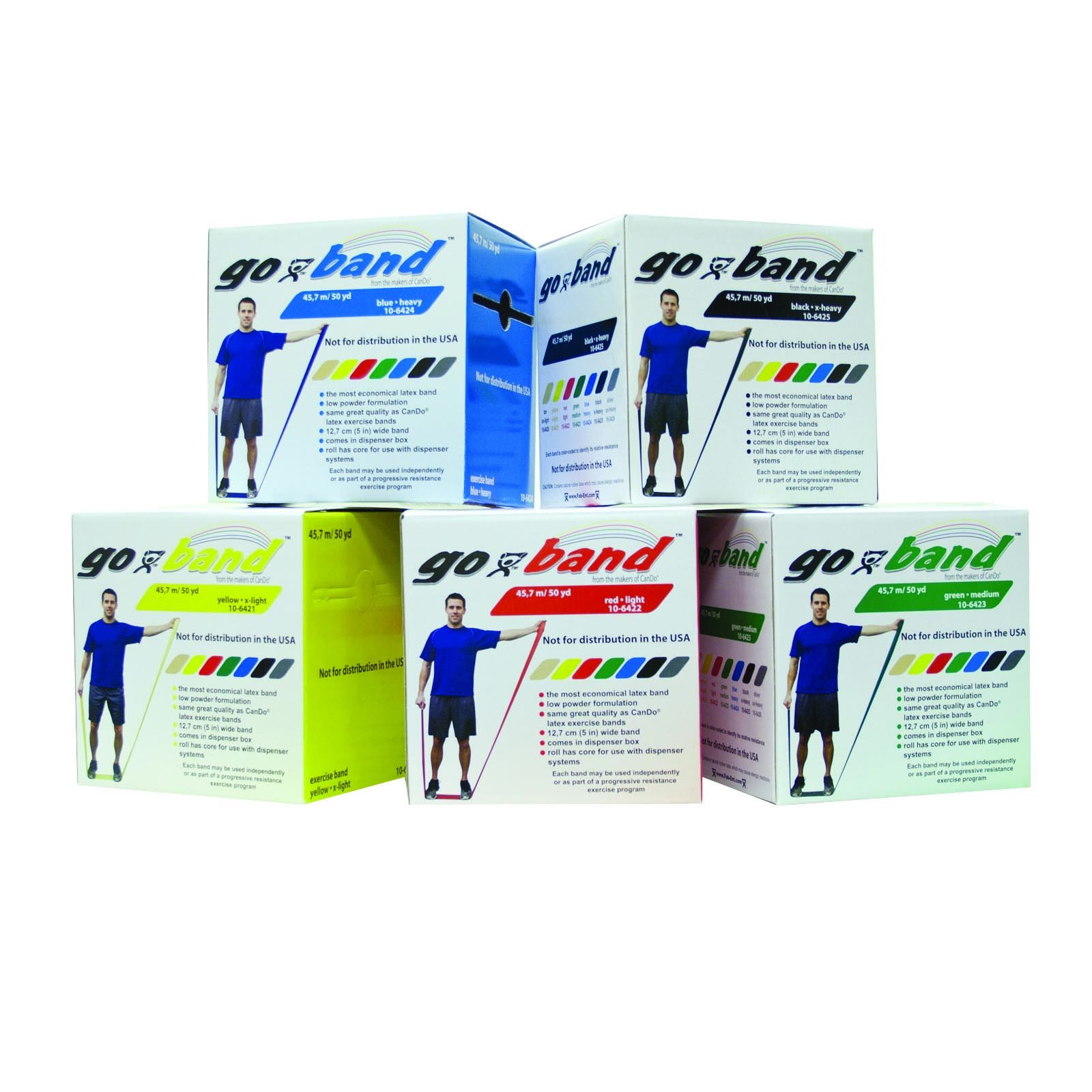 CanDo exercise Go-Band Trainingsband 45m blau schwer Widerstand