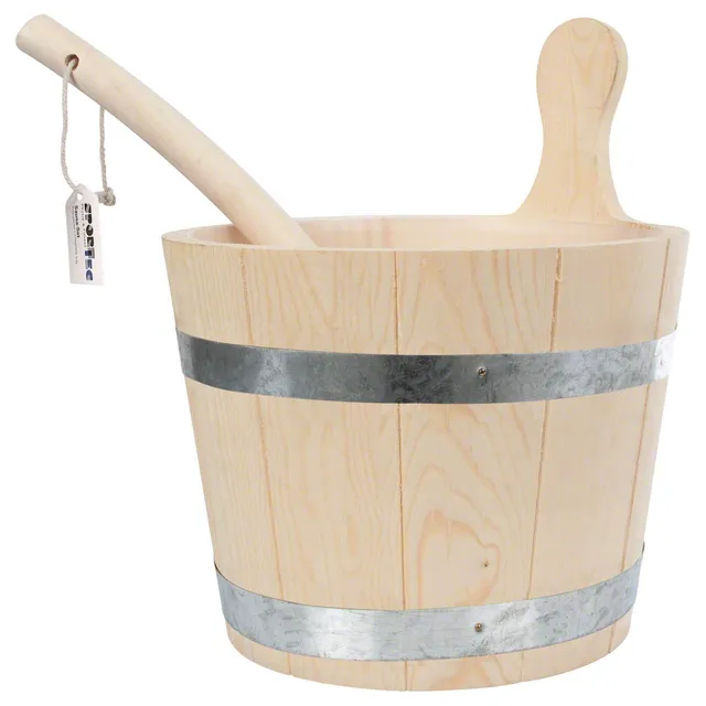 Sport-Tec Wellness Sauna-Set Aufgusskübel 5 L + Kelle 120 ml
