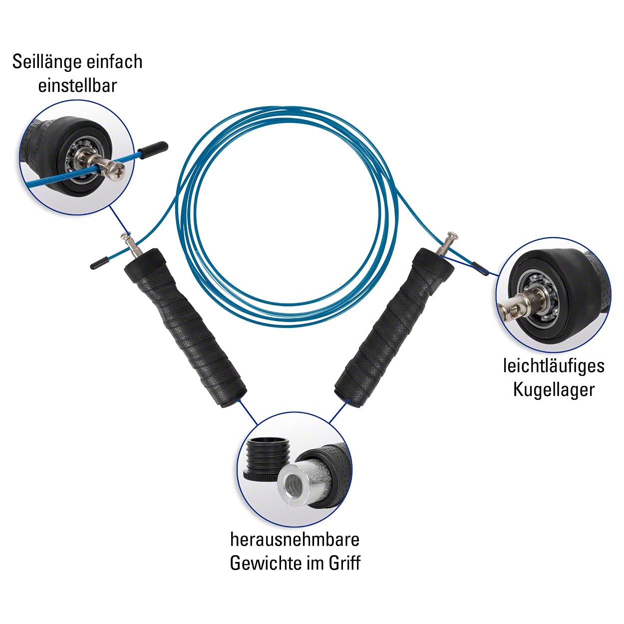 Sport-Tec Fitness Set 4-tlg Blau Push-Up Set