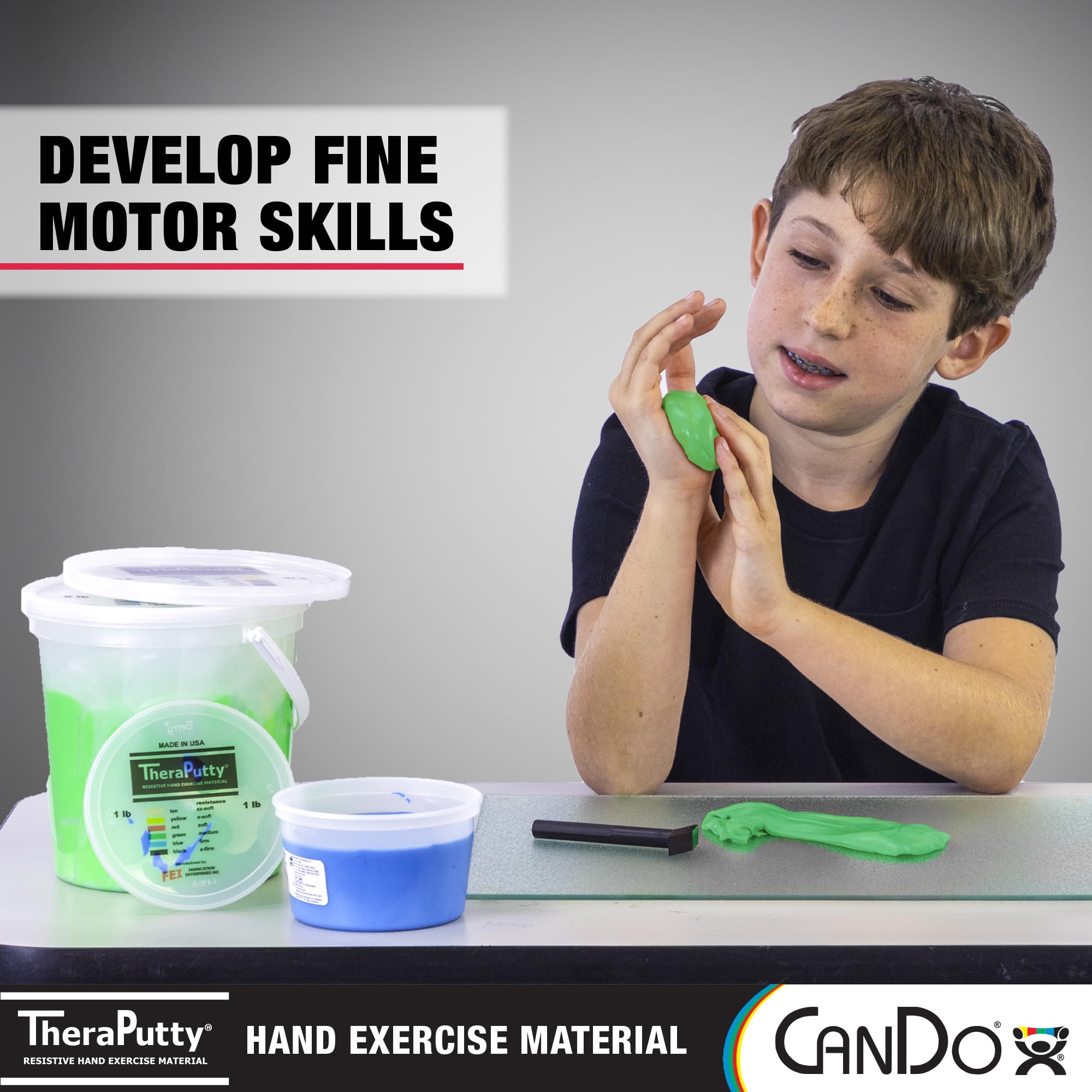 CanDo Theraputty Handknete 57 g grün medium