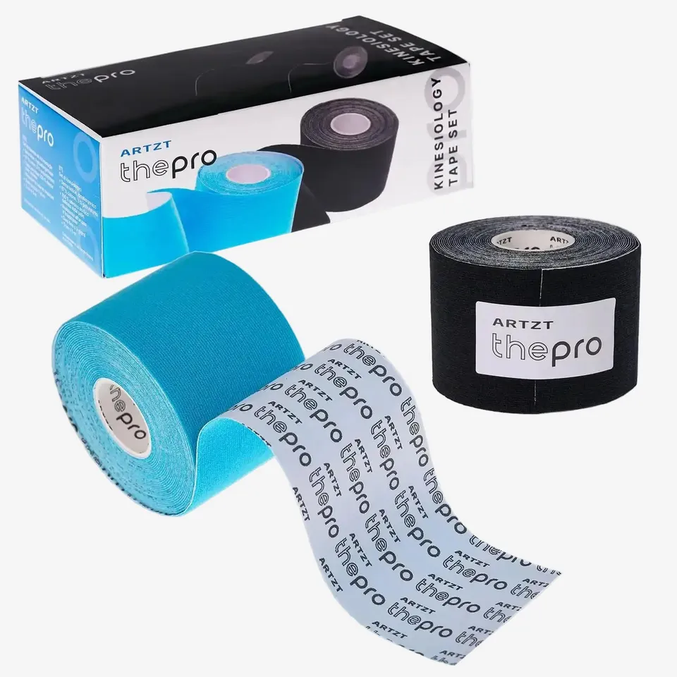 ARTZT thepro Kinesiologie Tapes 2er Set Blau Schwarz