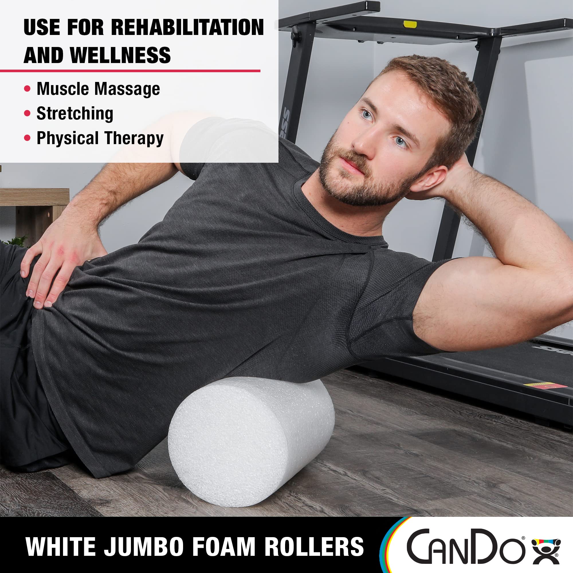 CanDo Schaumstoffrolle Jumbo rund 92x21x21 cm weiß