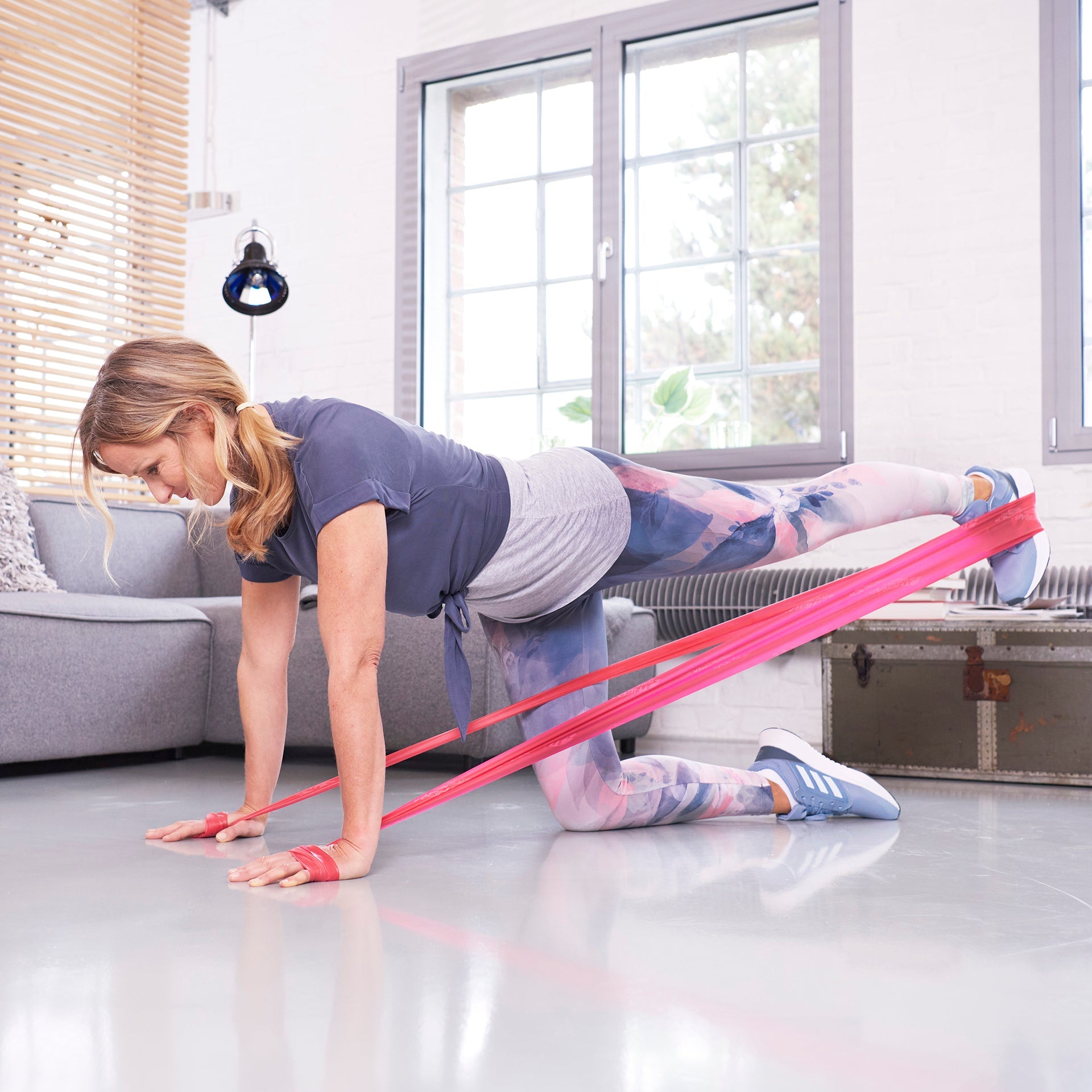 TheraBand Set 1,50m Therabänder Anfänger 3er Fitnessband
