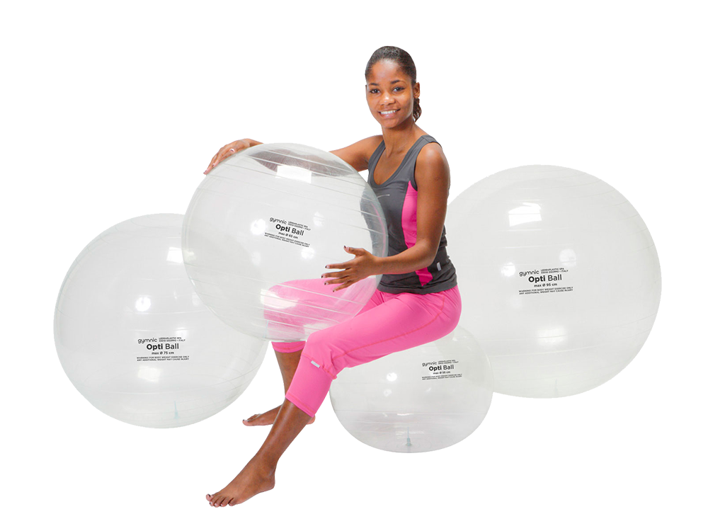 PEZZI Opti Ball Gymnastikball transparent für Therapie