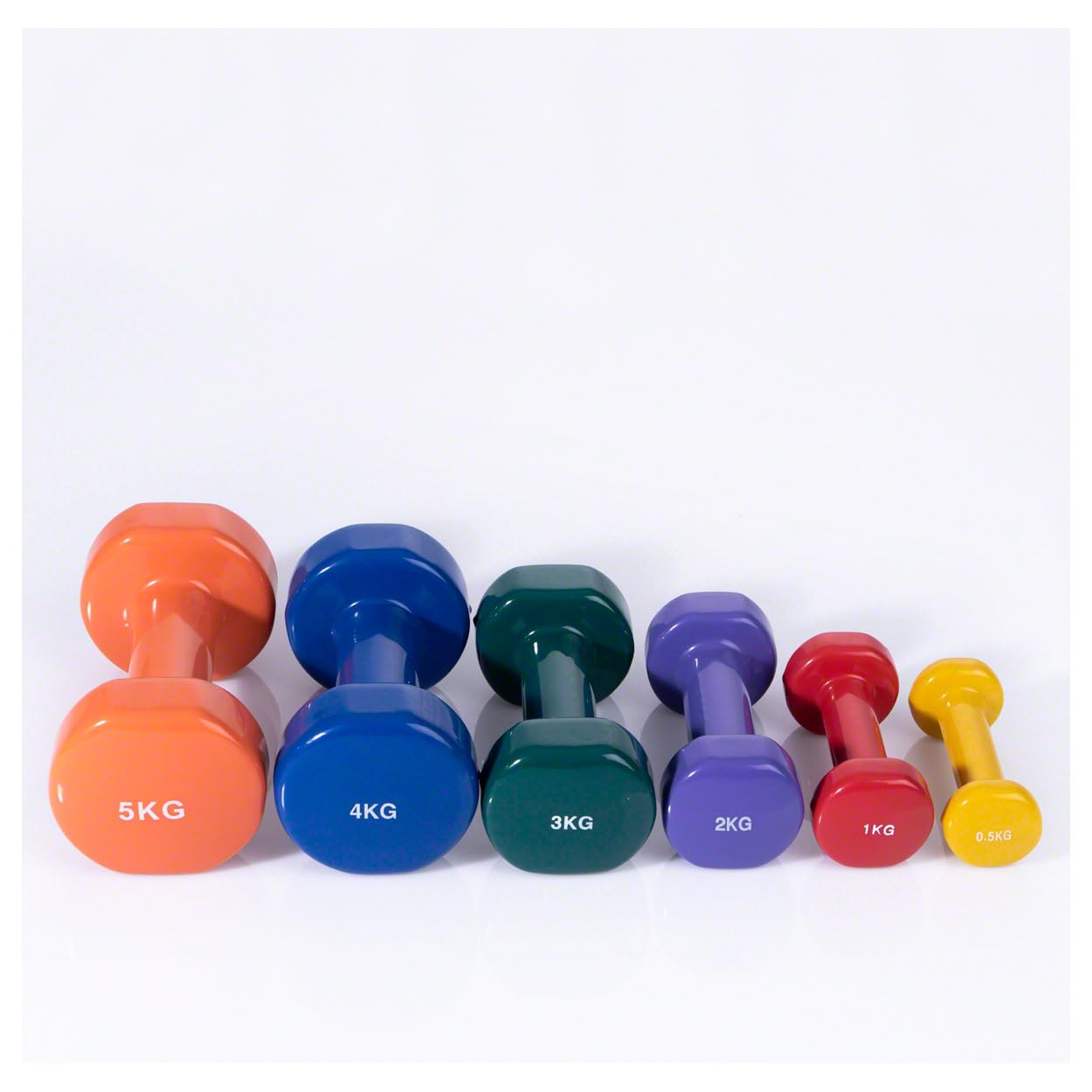 Sport-Tec Fausthantel Vinylhantel 1 kg Rot Krafttraining
