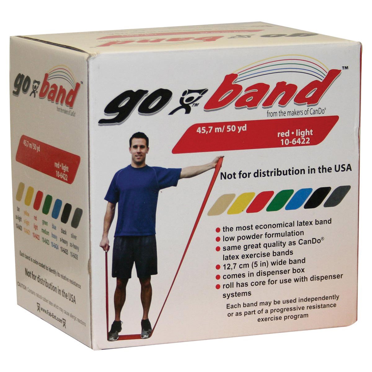 CanDo exercise Go-Band Trainingsband 45m blau schwer Widerstand