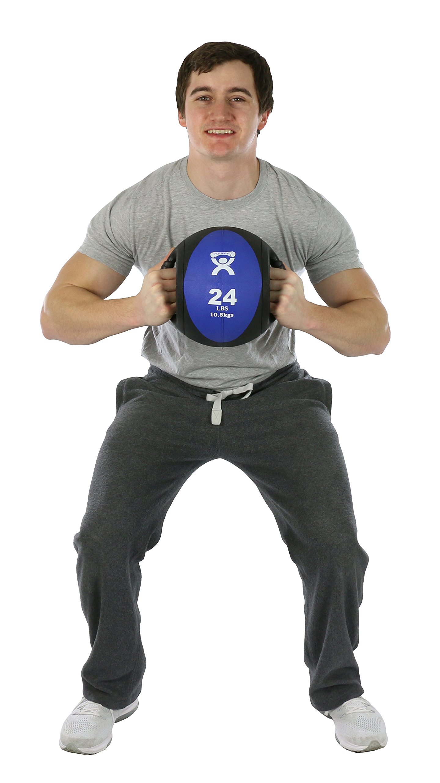 CanDo weight Medizinball Doppelgriff 10,9kg blau Gummi