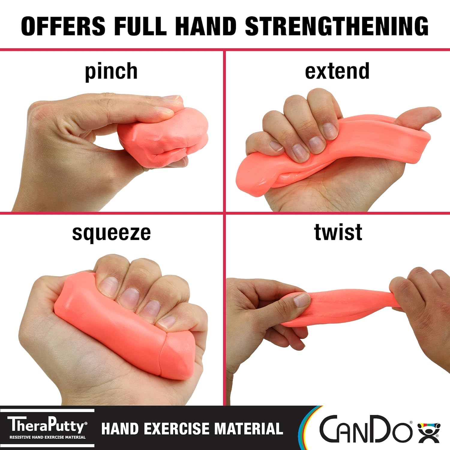 CanDo Puttycise L-Stange Handtrainer Kunststoff