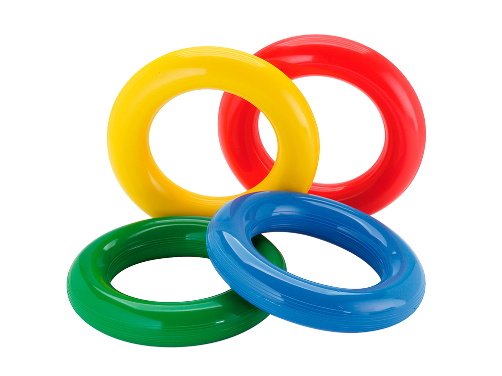 PEZZI Fitness Gym Ring Wurfringe 4er Set schwimmfähig