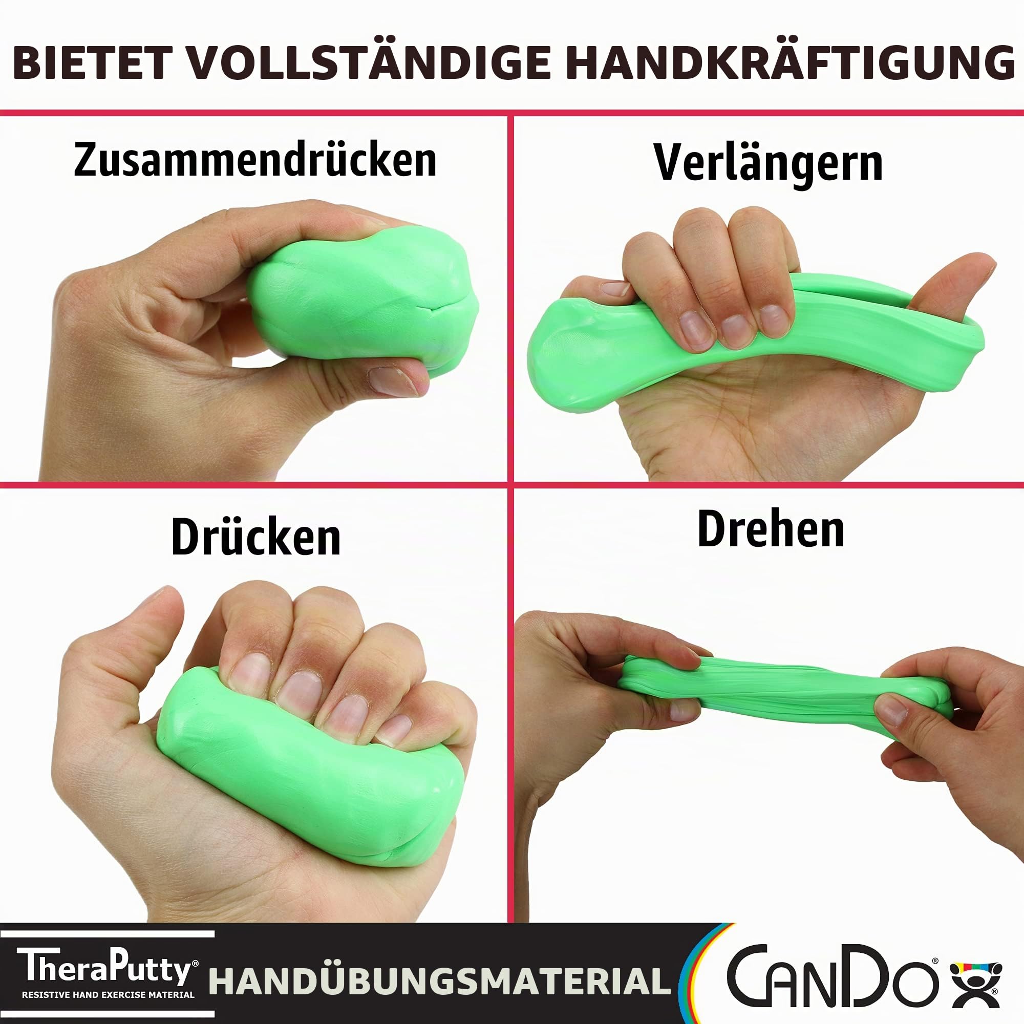 CanDo Theraputty Therapieknete 170 g grün medium