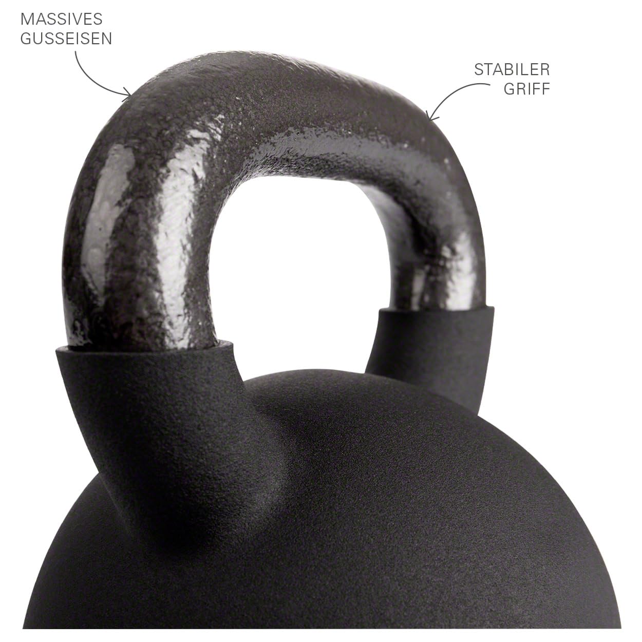 Sport-Tec Kettlebell 32 kg schwarz Gusseisen Vinyl Kugelhantel