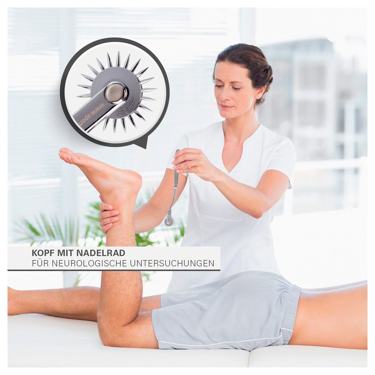 Sport-Tec Therapiegeräte Sensibilitätsrad Wartenberg 17 cm Edelstahl