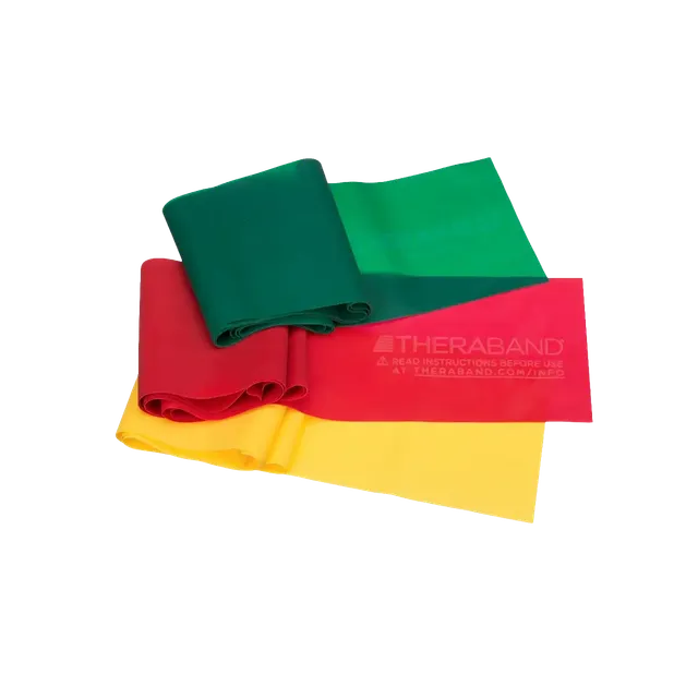TheraBand TheraBänder Set 1,50 m Anfänger gelb-rot-grün