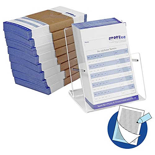 Sport-Tec Terminzettel Set DIN A7 10x75 Blatt Spenderbox