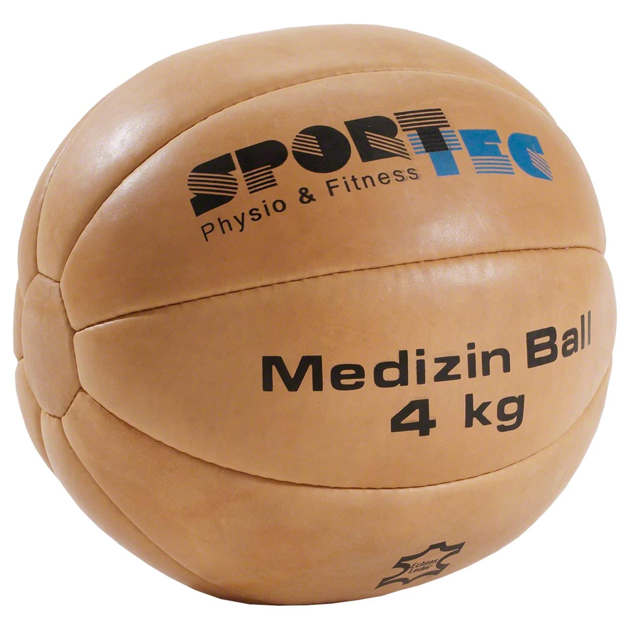 Sport-Tec Medizinball Leder 5 kg Rindsleder Rehaball
