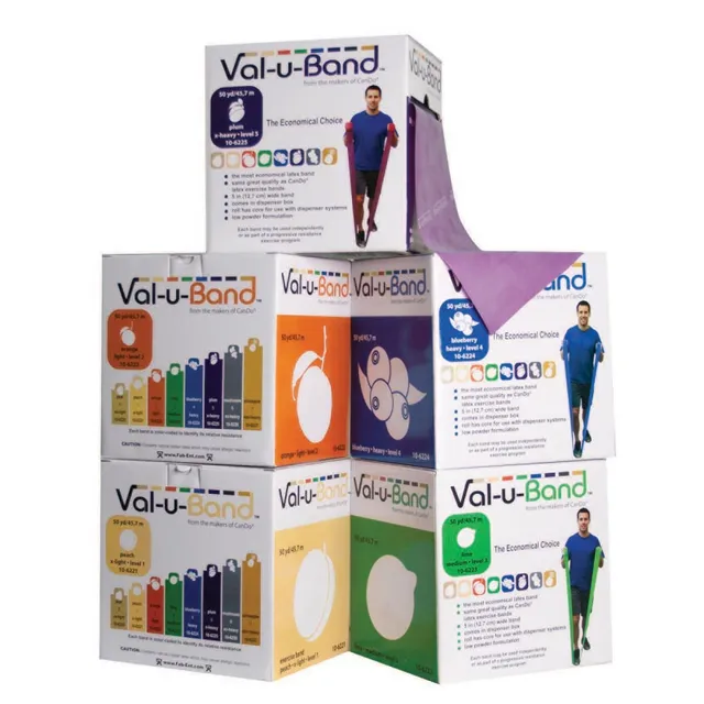 CanDo Val-u-Band Set 5x45m Trainingsbänder leicht-schwer
