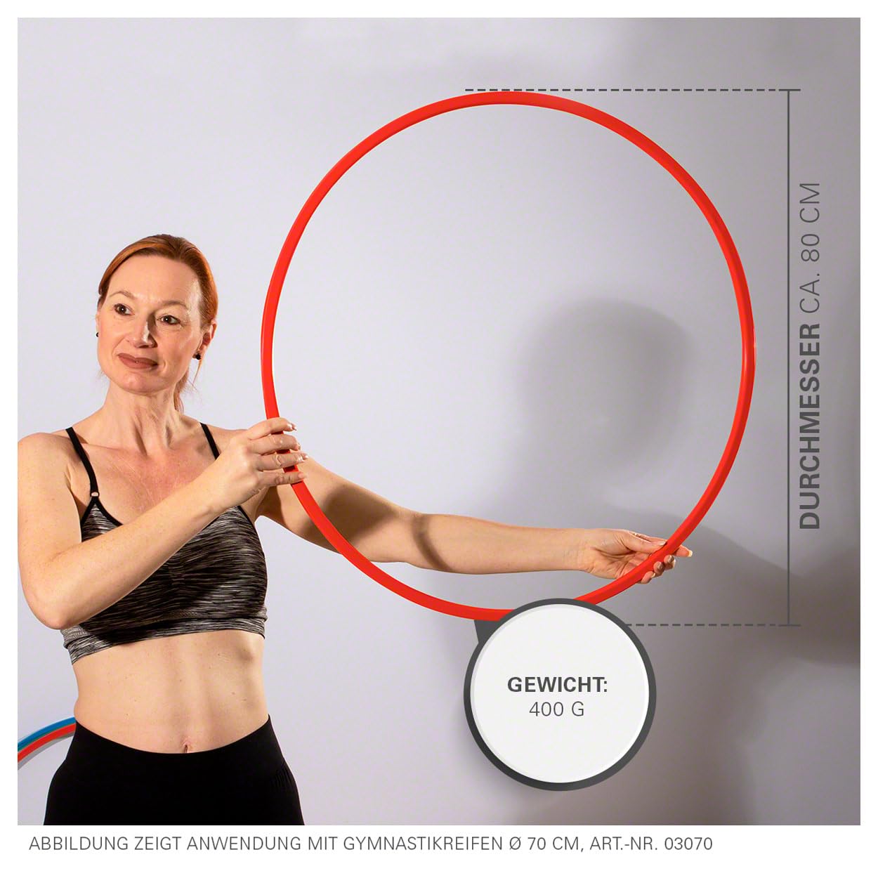 Sport-Tec Gymnastikreifen Hula Hoop 60 cm rot Kunststoff