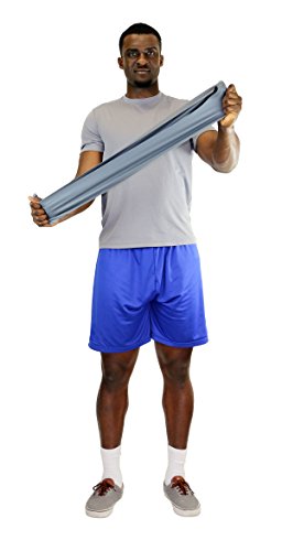 CanDo exercise bands Widerstandsband 46 m silber XX-stark