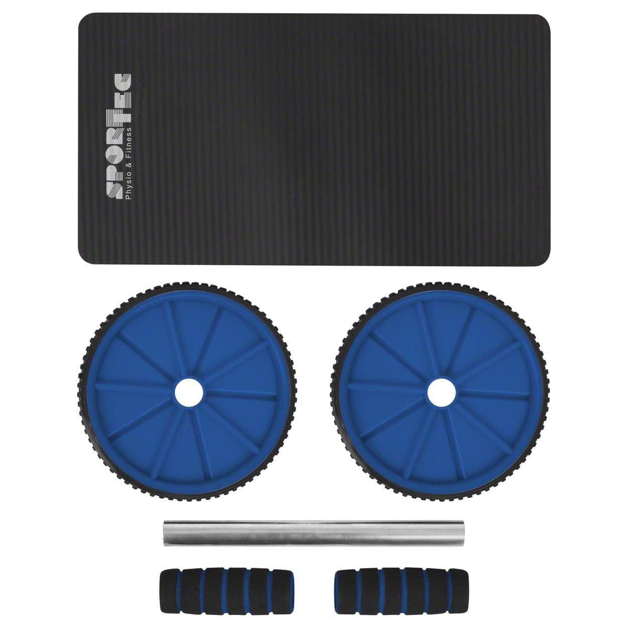 Sport-Tec Bauchtrainer Ab Wheel Roller mit Kniematte