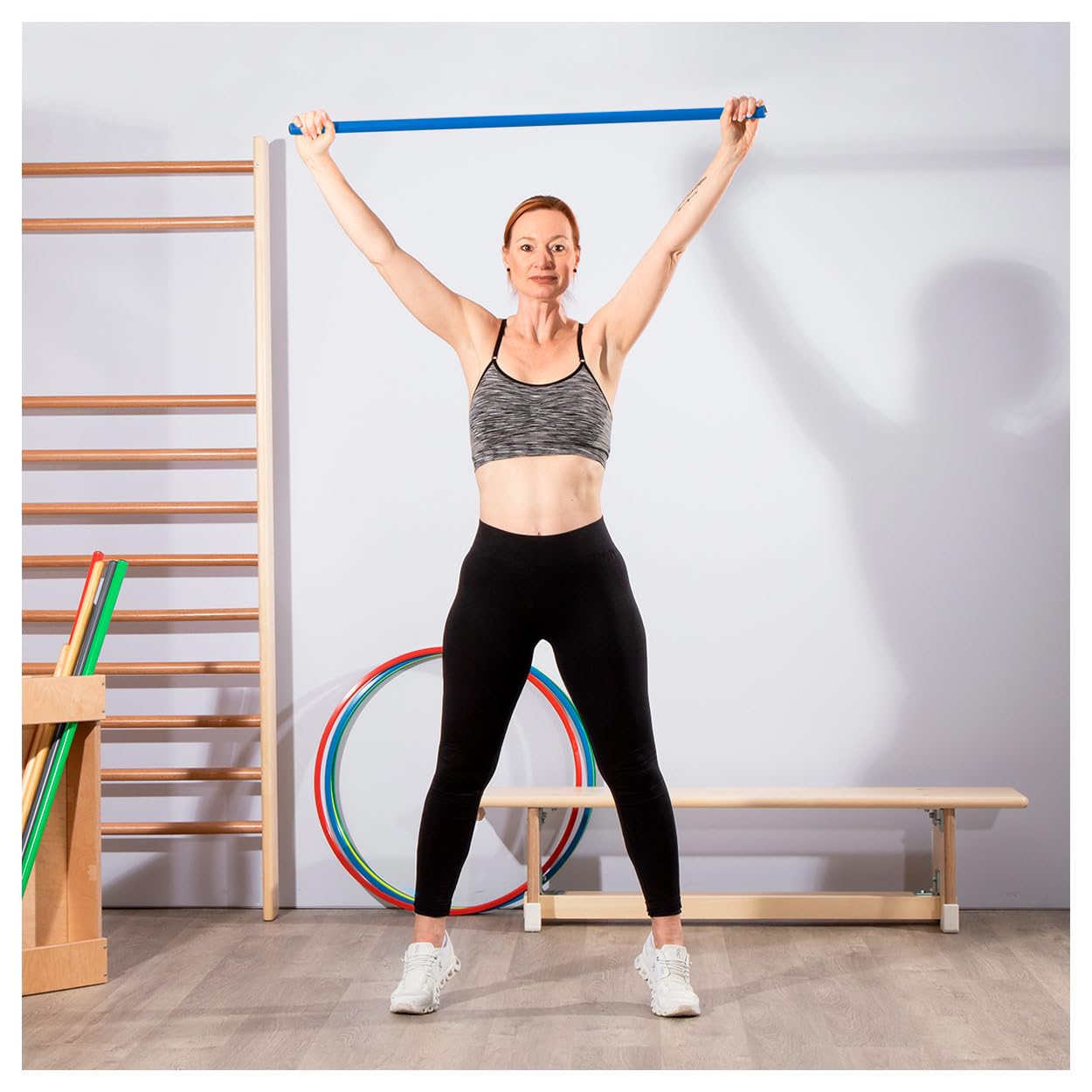 Sport-Tec Turnstab Gymnastikstab 120cm Blau Kunststoff