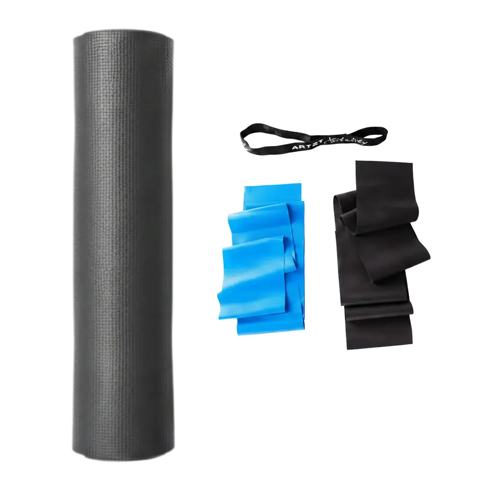 ARTZT vitality Home Gym Set Gymnastikmatte + 2 Fitnessbänder