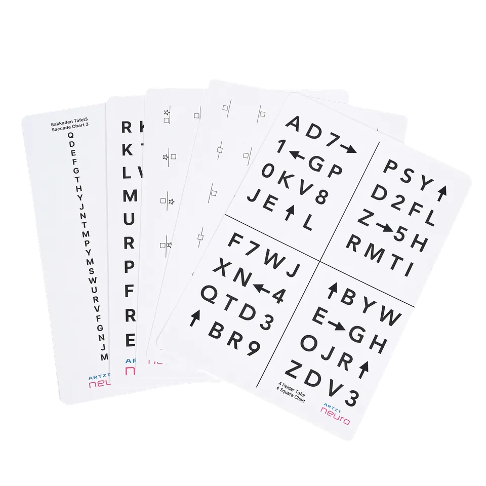 ARTZT neuro Sehtafel Set Augentraining 23x31cm mit Anleitung