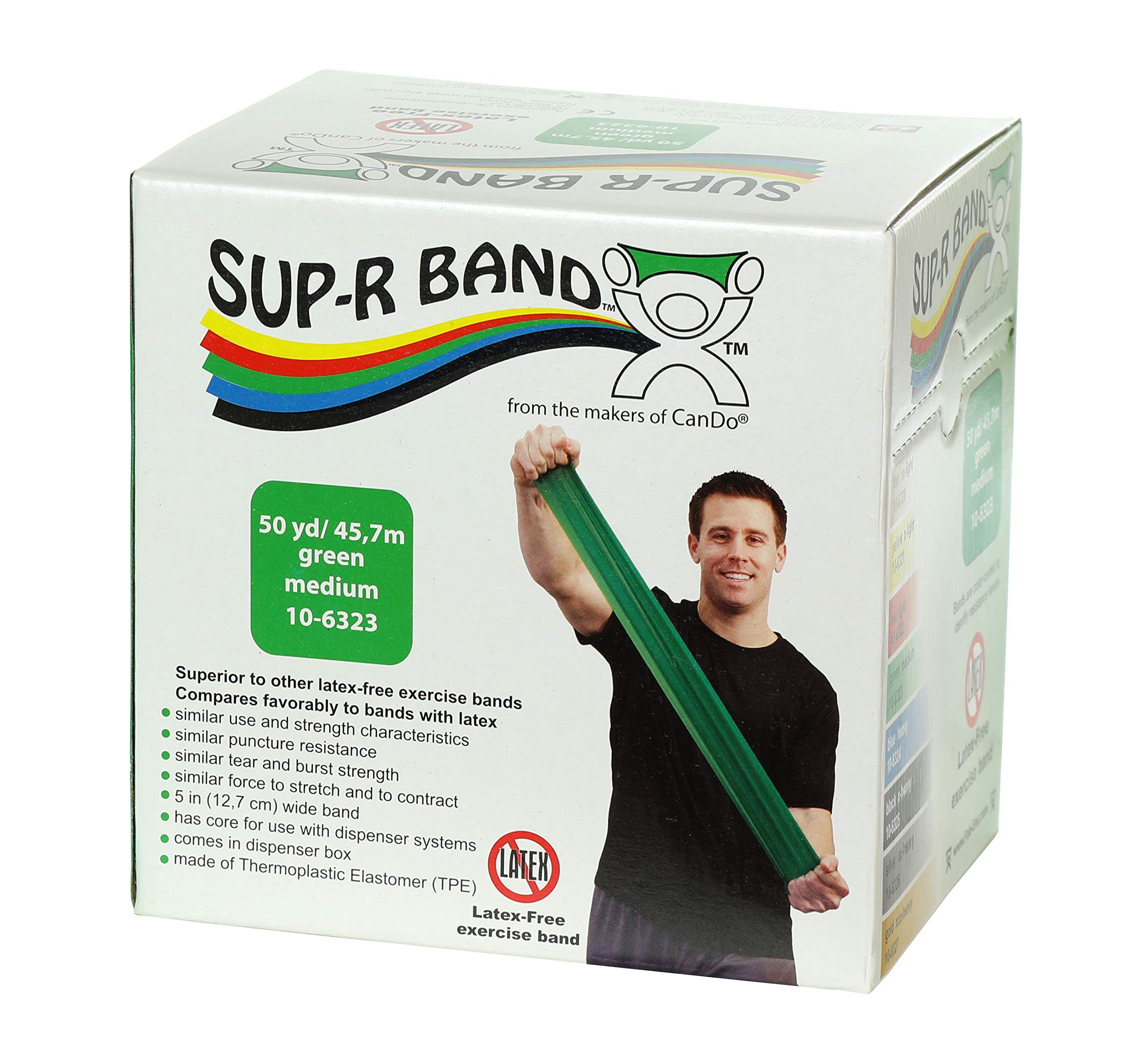 CanDo exercise bands Trainingsband latexfr. 45 m grün medium