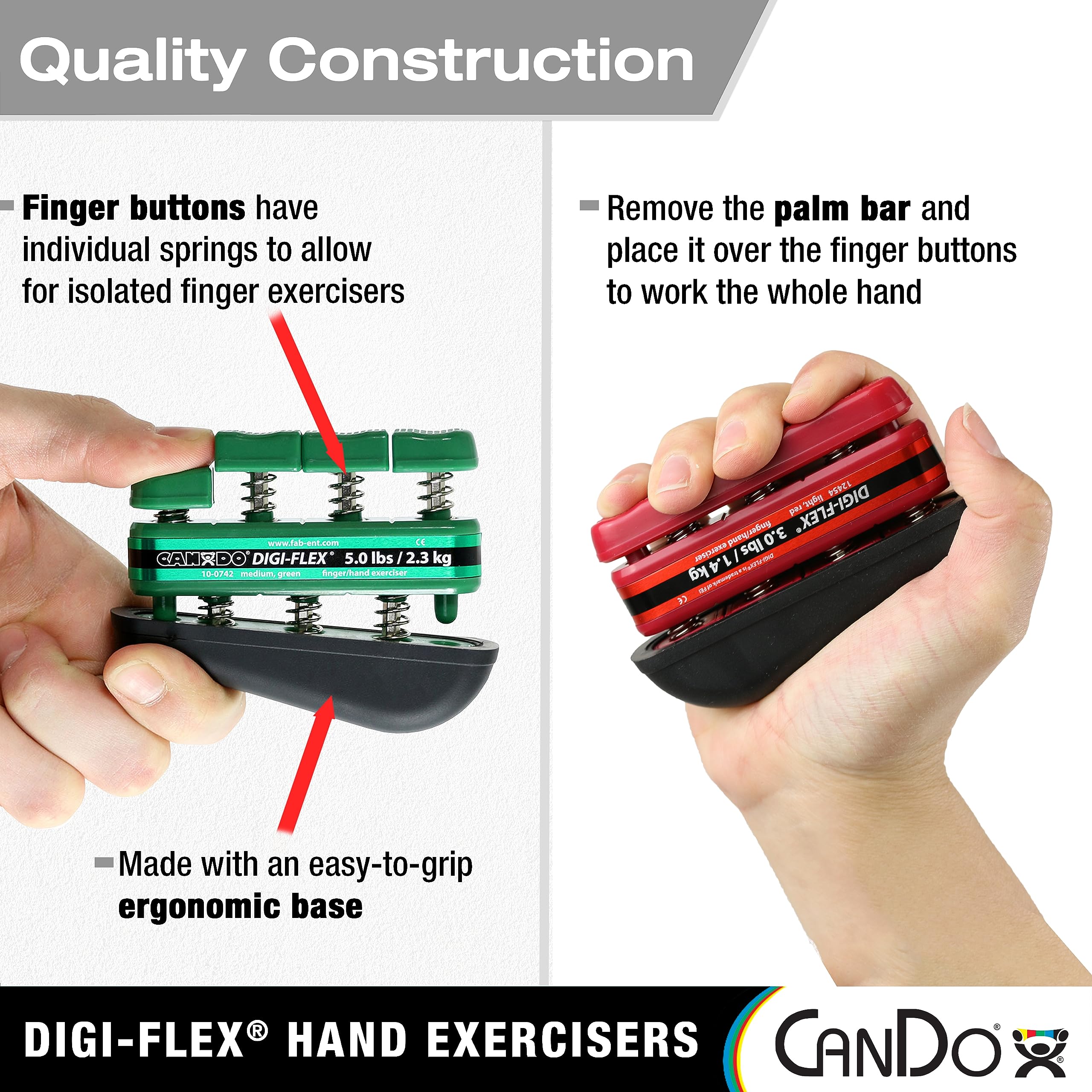 CanDo Digi-Flex Handtrainer Fingertrainer gelb leicht