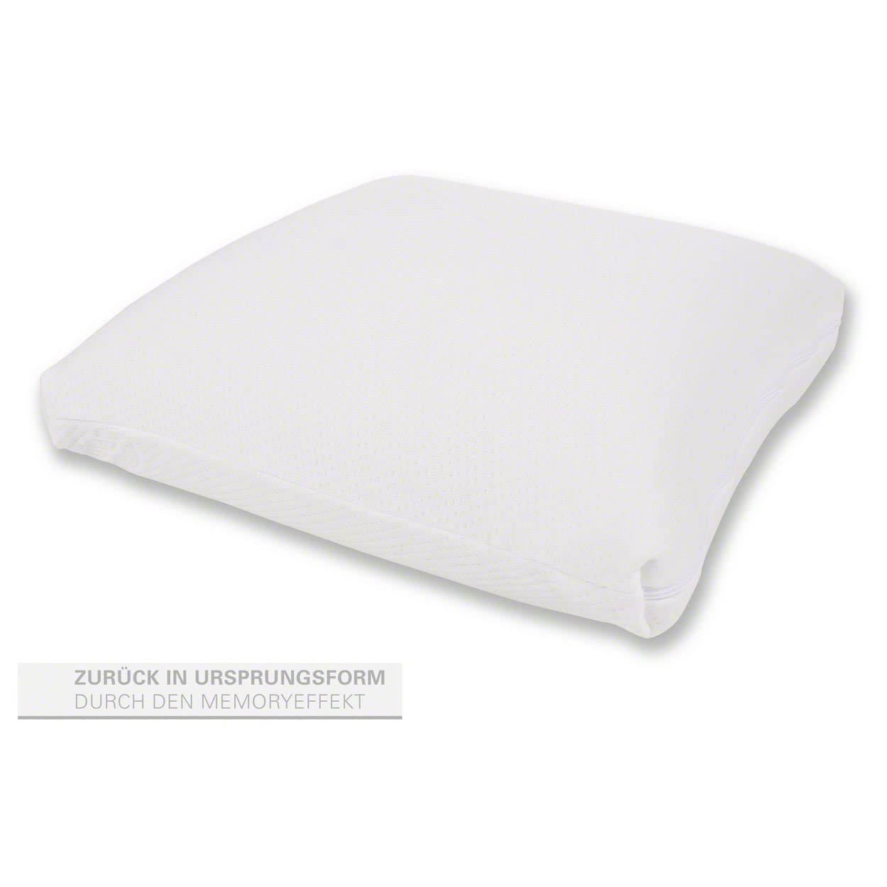 Sport-Tec Viscoline Reisekopfkissen rechteckig weiß 34x35x13