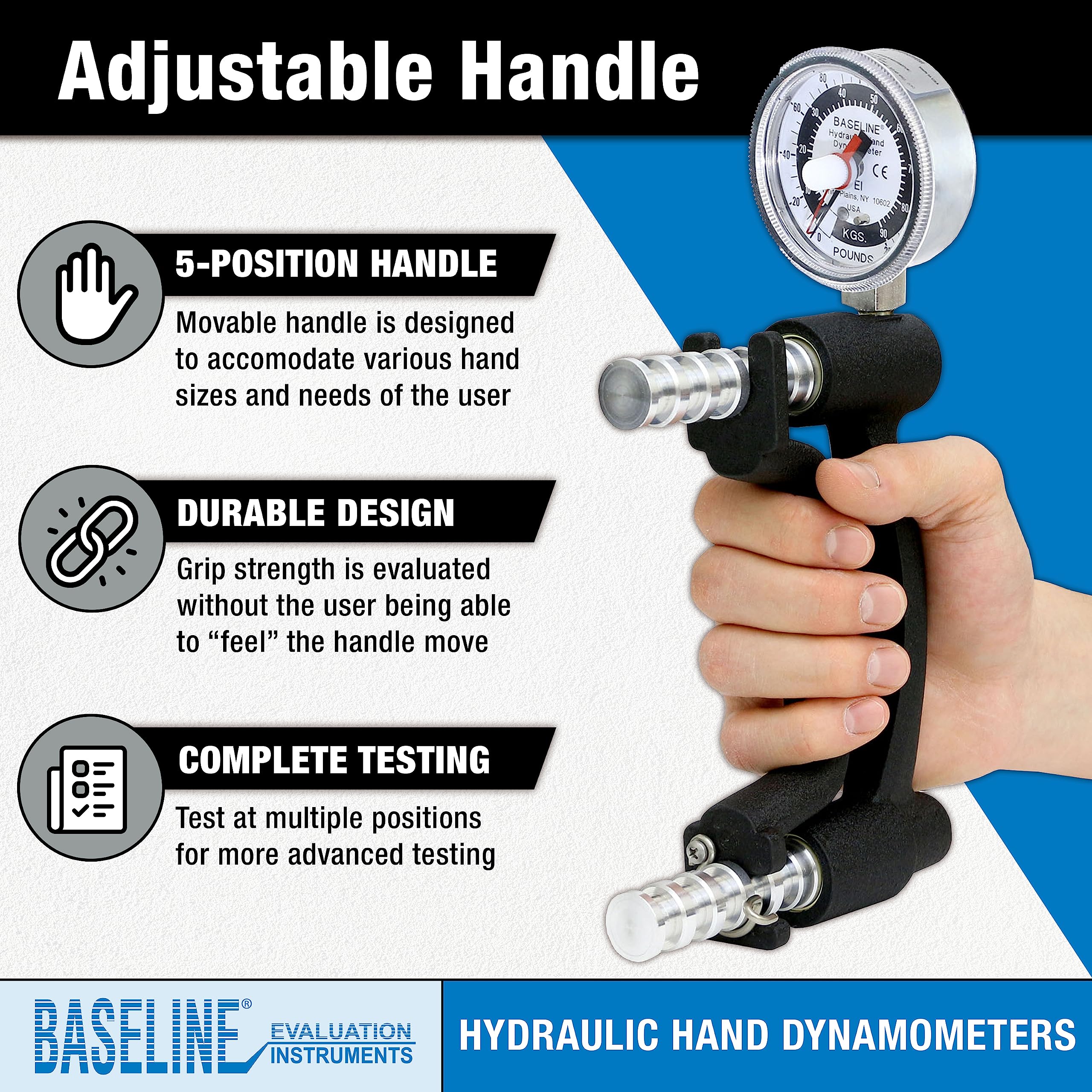 Baseline HD Hand-Dynamometer 90,7 kg hydraulisch
