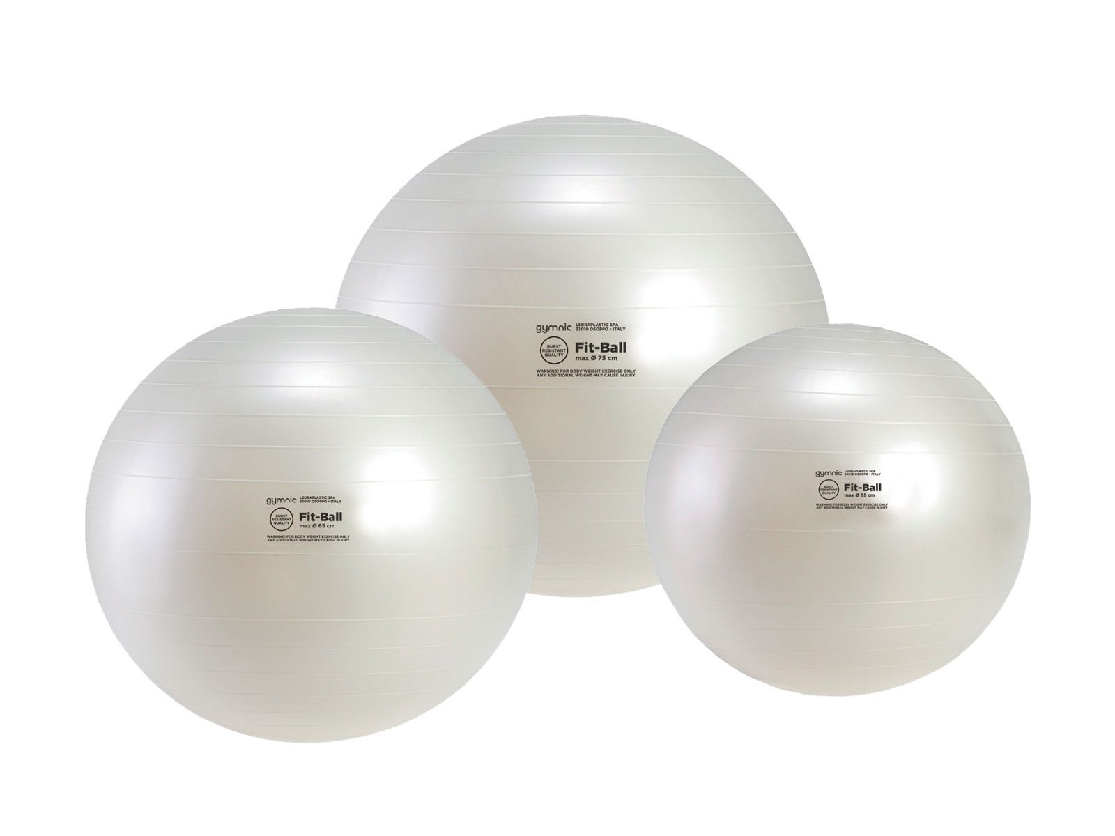 PEZZI Fitness Fit-Ball Gymnastikball perlmuttweiß