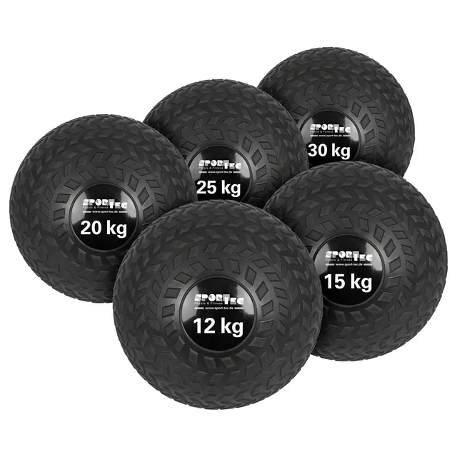 Sport-Tec Slamball-Set 5-tlg. 12-30 kg Trainingsball rutschfest