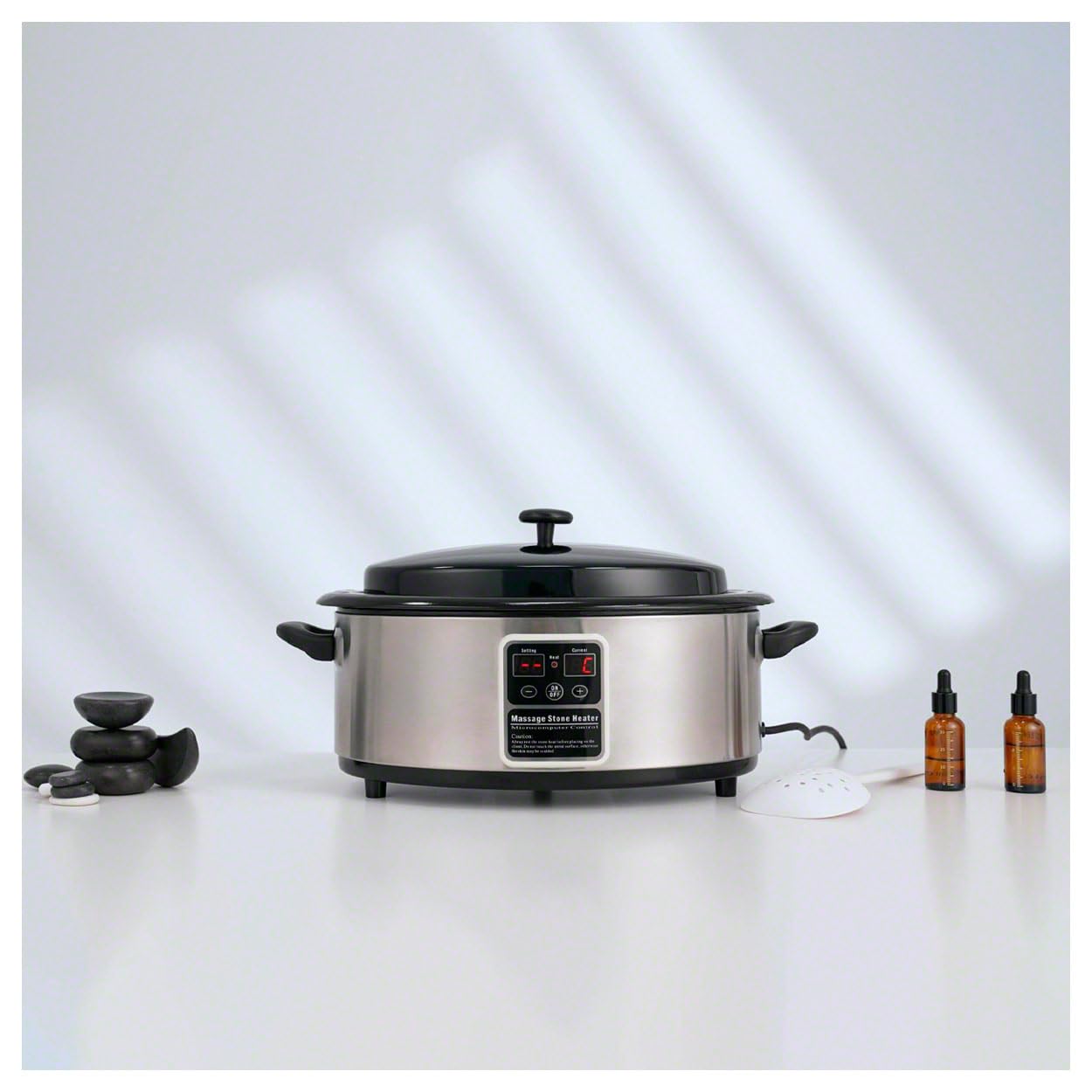 Sport-Tec Wellness Hot Stone Set klein Wärmegerät 45 Steine Massage