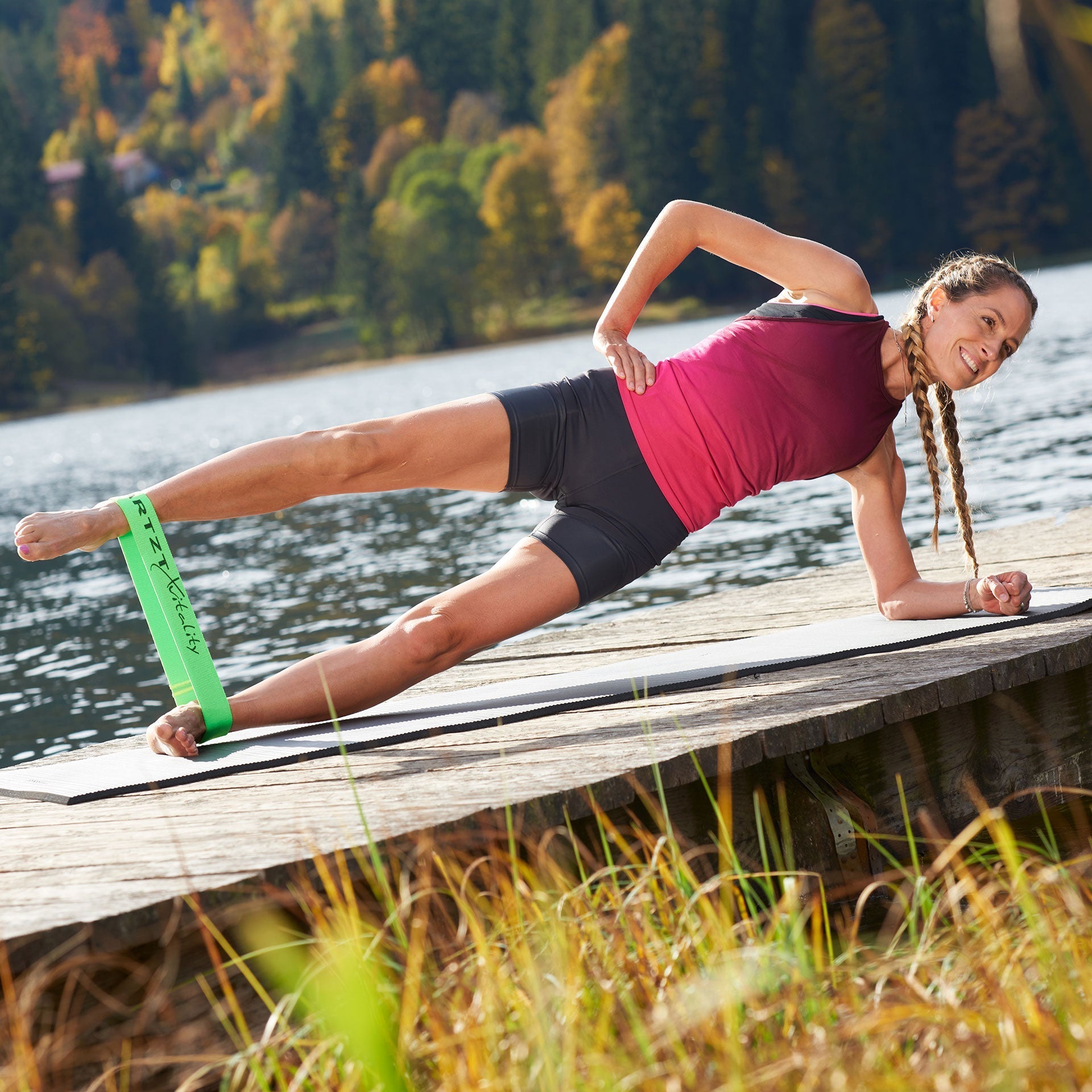 Artzt ARTZT vitality Loop Band Textil Fitnessband Grün Beine