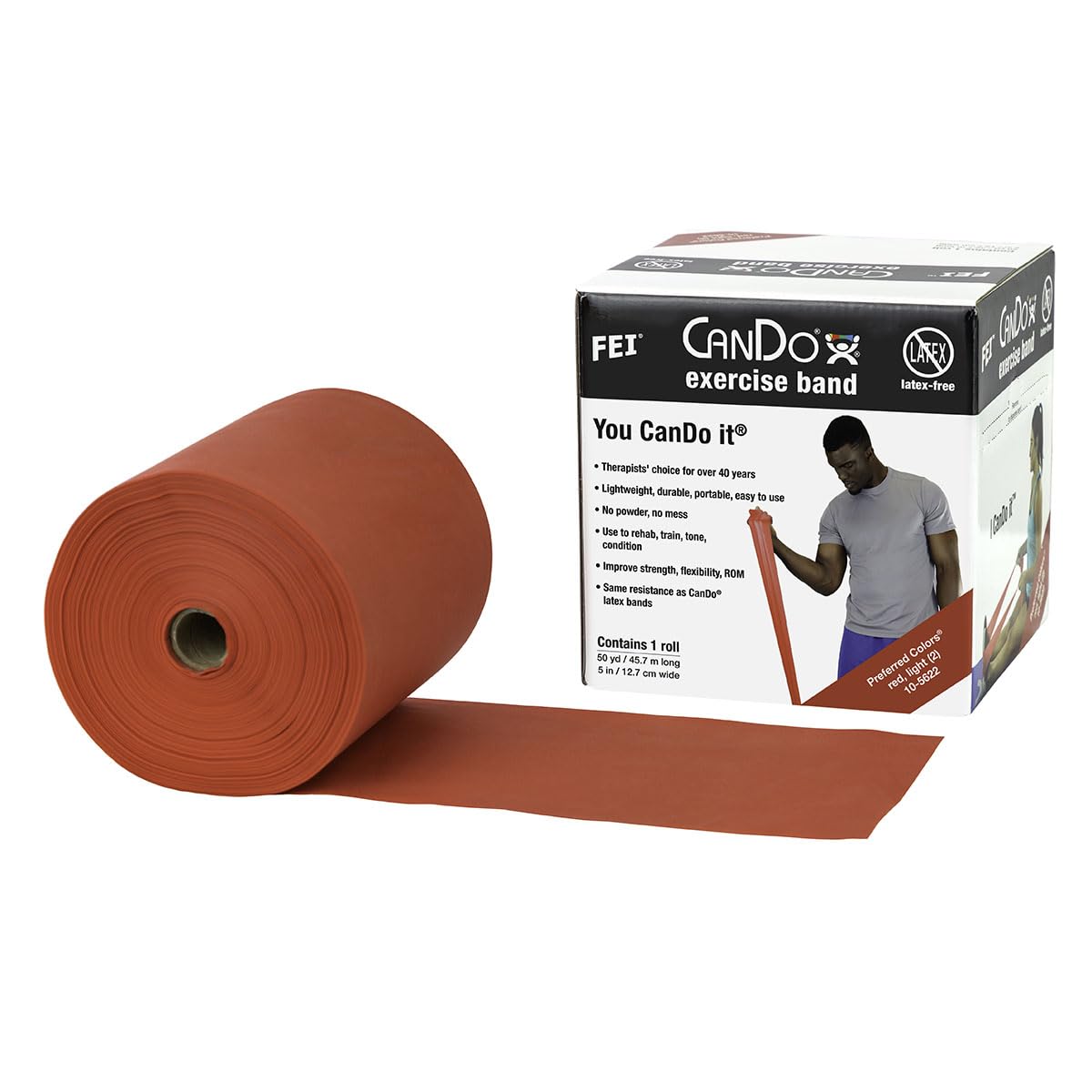 CanDo exercise bands Trainingsband latexfrei 45 m blau schwer