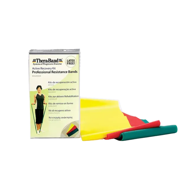Artzt TheraBand Fitnessband Set 3x1,5 m latexfrei gelb-rot-grün