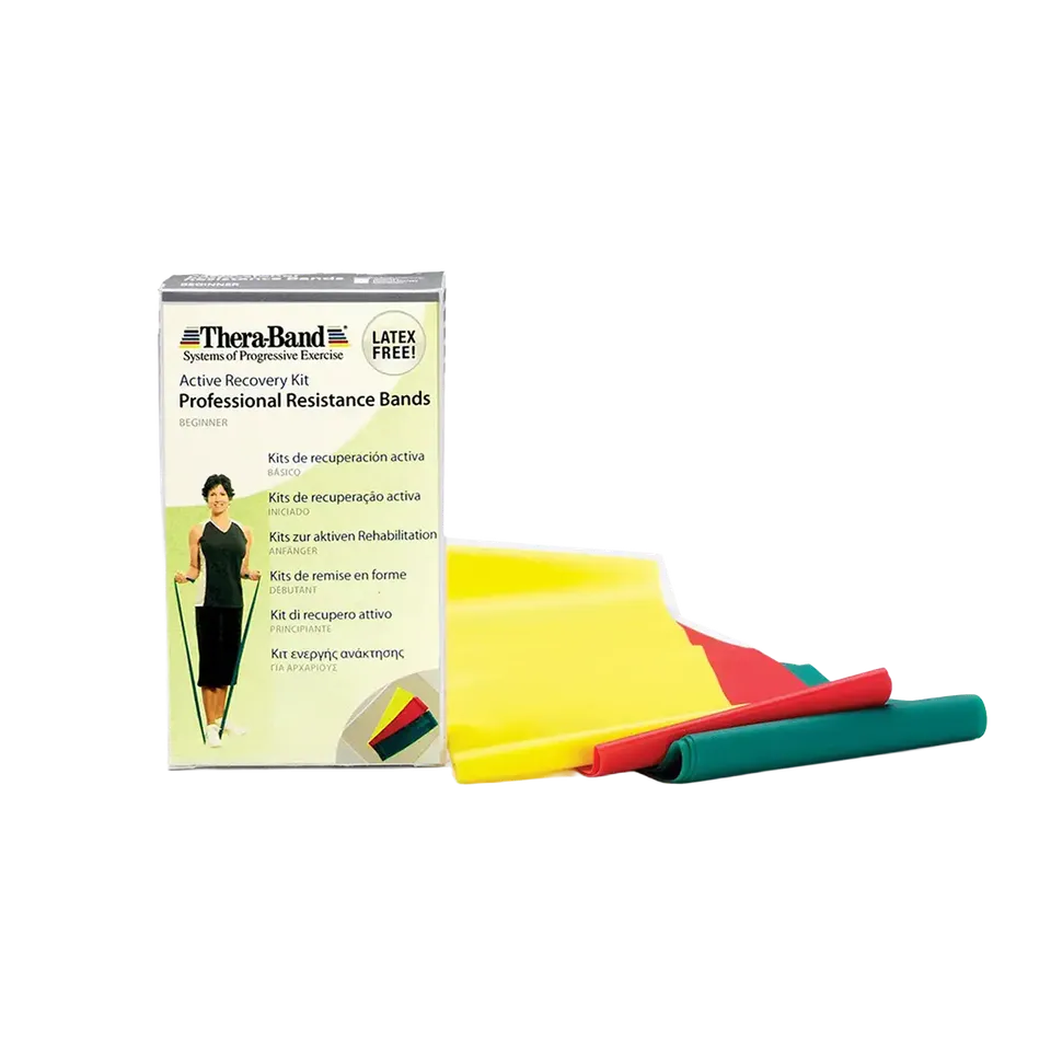 TheraBand Latexfrei Set Anfänger Gelb Rot Grün je 1,5 m