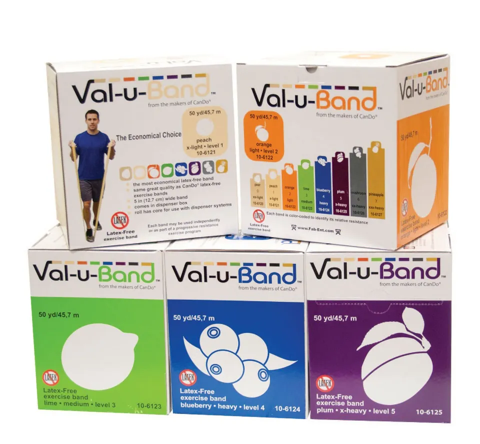 CanDo exercise bands Val-u-Band Set 45 m latexfrei
