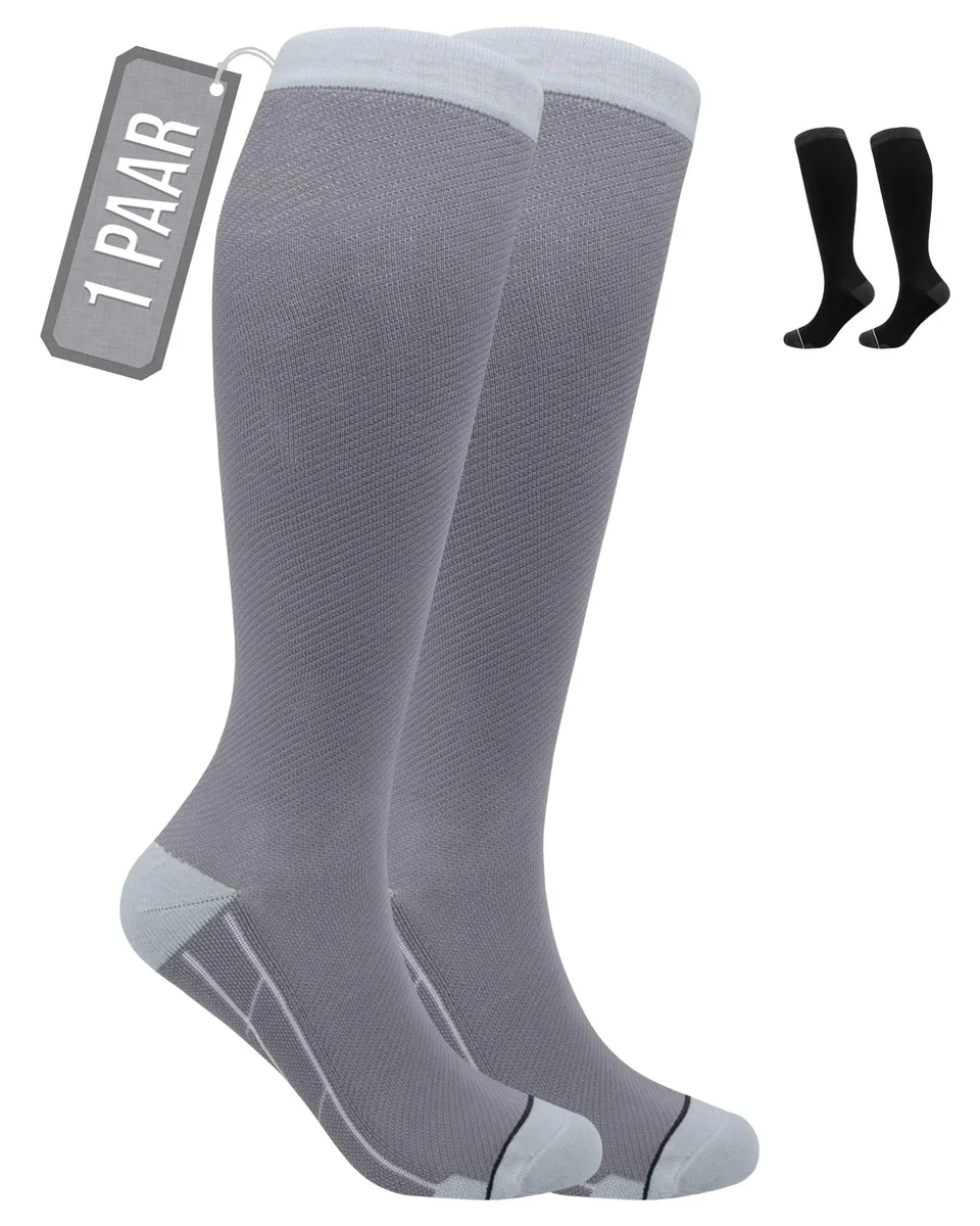 360 RELIEF Medical Compression Socks grau 1 Paar Stützstrümpfe