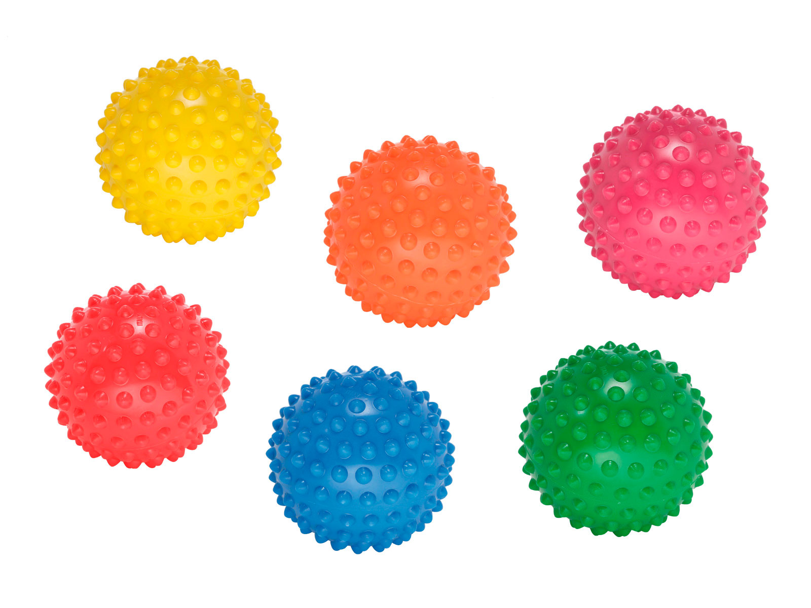 Pezzi Fitness Easy Grip Ball 6er Set bunt Noppen