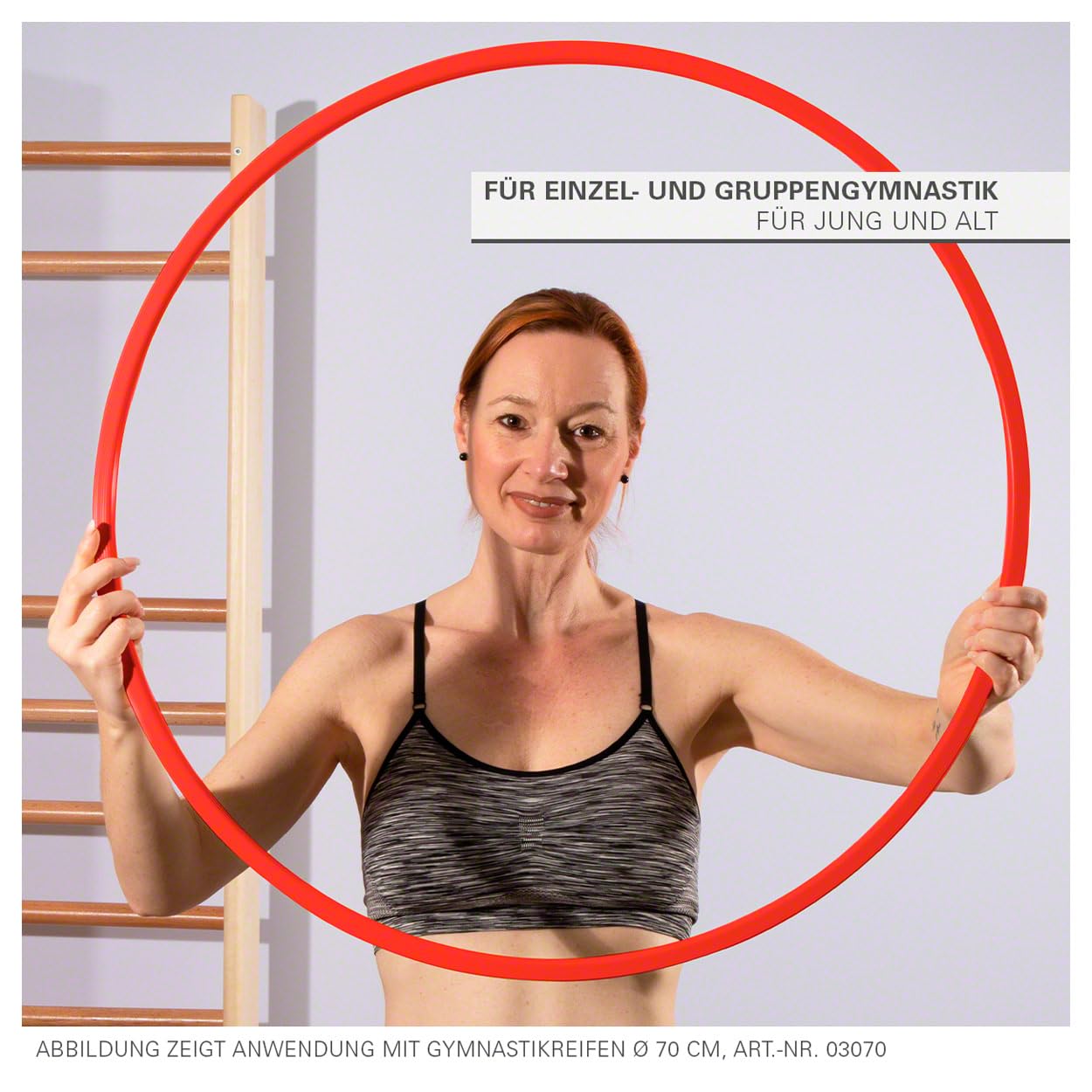 Sport-Tec Gymnastikreifen Hula Hoop 60 cm rot Kunststoff