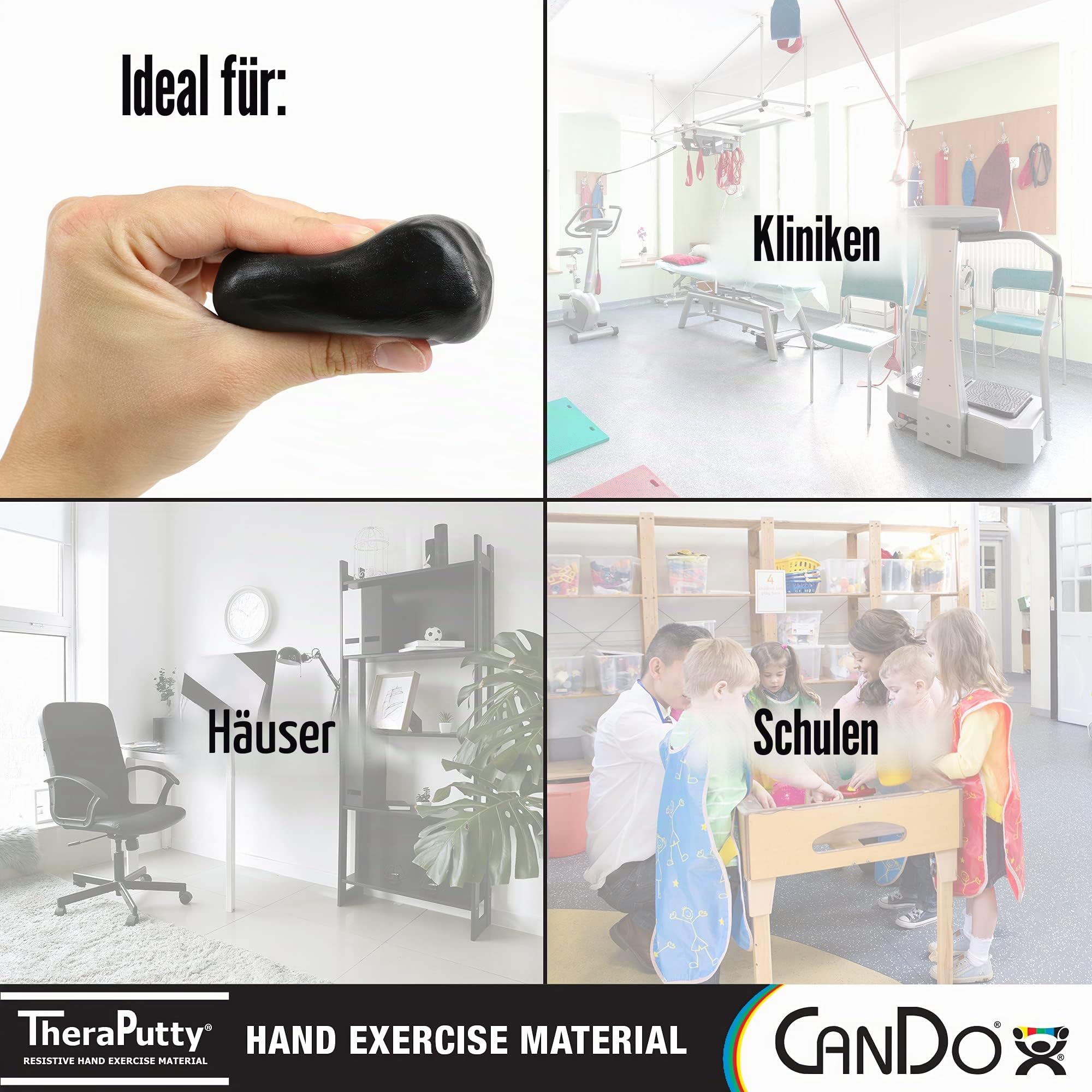 CanDo Theraputty Knetmasse 113 g schwarz sehr schwer