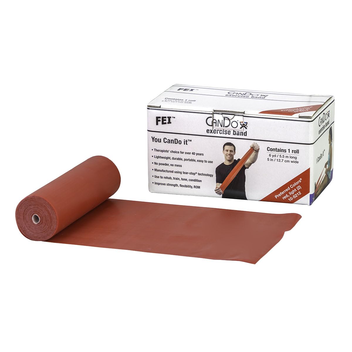 CanDo Trainingsband Spenderbox 5,5m Gymnastikband grün medium
