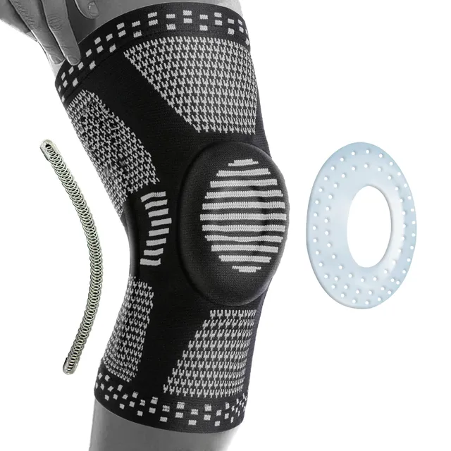 360 RELIEF Knee Support Brace Kniebandage Schwarz mit Gelenk